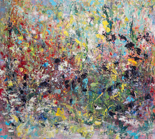 Claudia Limacher Neverland, 2020 Mixed media on canvas 140 x 160 cm