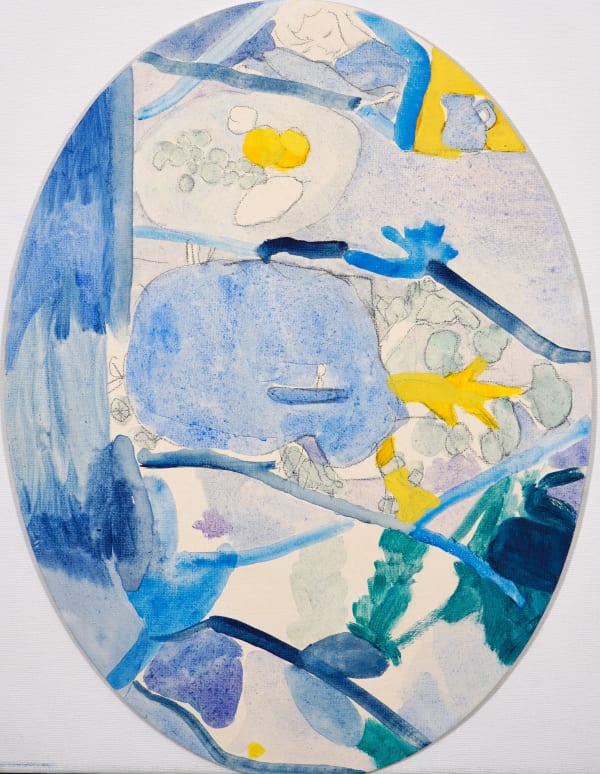 Keiko Kimoto Still Landschaft, 2021 Egg tempera on painting board 40 x 30 cm 15 ¾ x 11 ¾ in