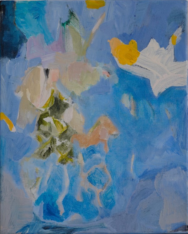 Keiko Kimoto Moeve und Ananas, 2020 Acrylic on canvas 30 x 24 cm 11 ¾ x 9 ½ in
