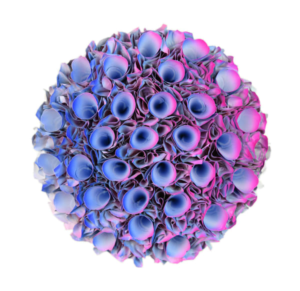 Zhuang Hong-yi Mini Series Rice paper and acrylic on canvas 20 cm in diameter