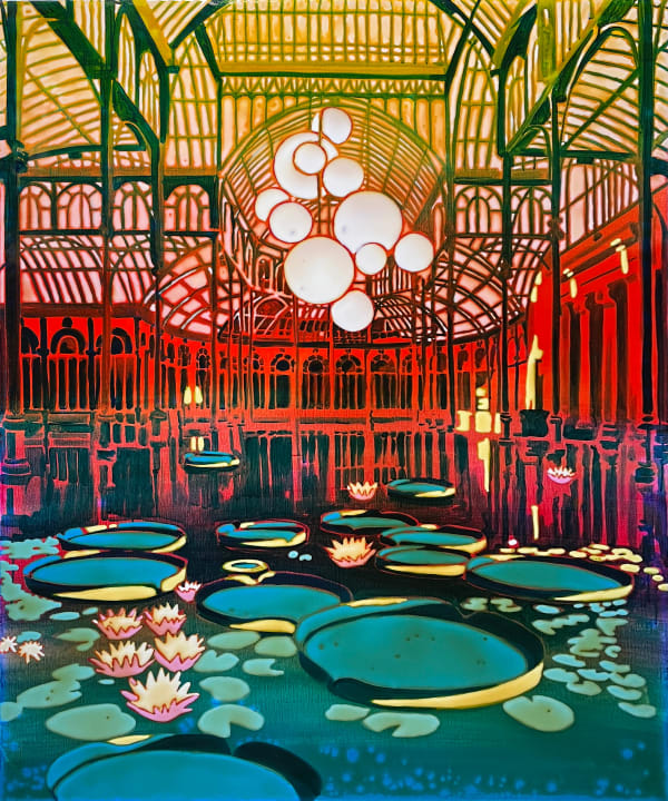 Annemarie Terlage Floating Thoughts, 2022 Acrylic and epoxy on linen 150 x 120 cm 59 x 47 ¼ in