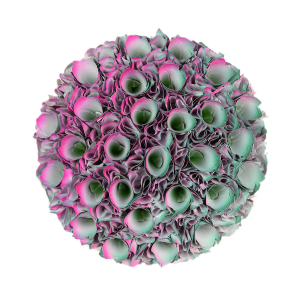 Zhuang Hong-yi Mini Series Rice paper and acrylic on canvas 20 cm in diameter