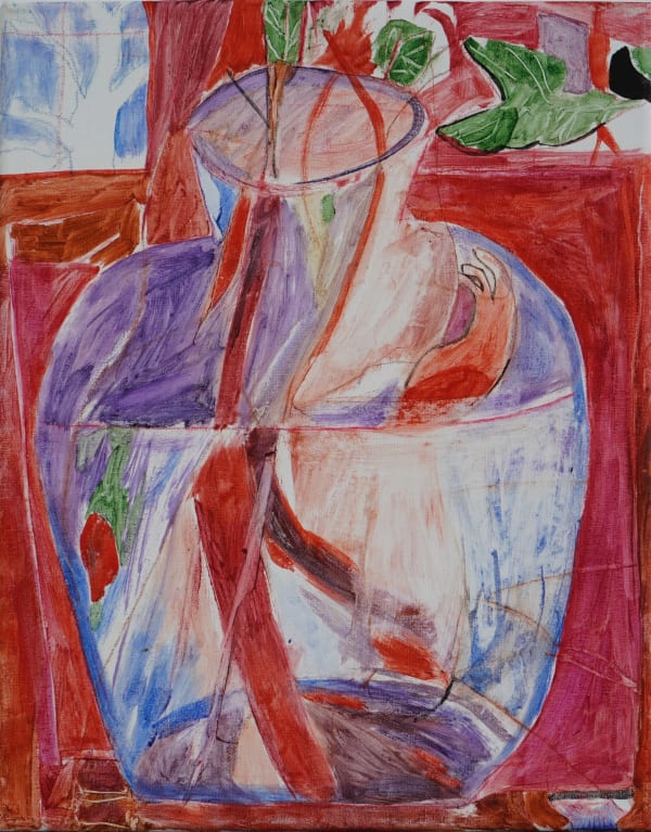 Keiko Kimoto Vase, 2017 Egg tempera on canvas 30 x 24 cm 11 ¾ x 9 ½ in