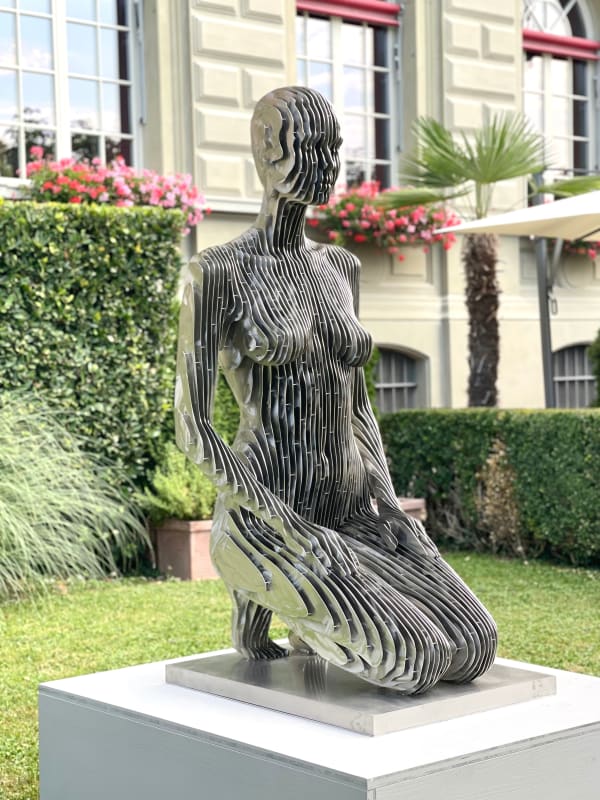Julian Voss-Andreae Kneeling Woman, 2021 Stainless Steel (316L) 179 x 72 x 93 cm 71 x 29 x 37 in Directly Available Edition of 9 + 1 A/P