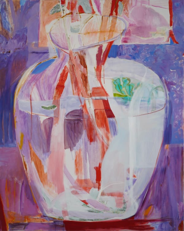 Keiko Kimoto Vase, 2024 Egg tempera and oil on canvas 200 x 160 cm 78 ¾ x 63 in