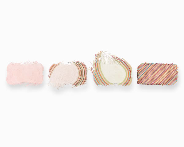 Lu Luo LU-22-BC012 | 24X96CM, 2022 Coloured paper ropes on wood 12 x 96 cm 4 ¾ x 37 ¾ in