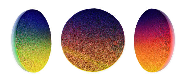 Zhuang Hong-yi Circle of Nature, 2022 Acrylic and rice paper on canvas 160 cm in diameter 63 in in diameter