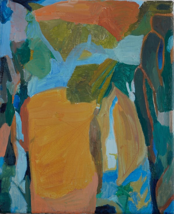 Keiko Kimoto Felsen und Quellen, 2019/2024 Oil on canvas 30 x 24 cm 11 ¾ x 9 ½ in