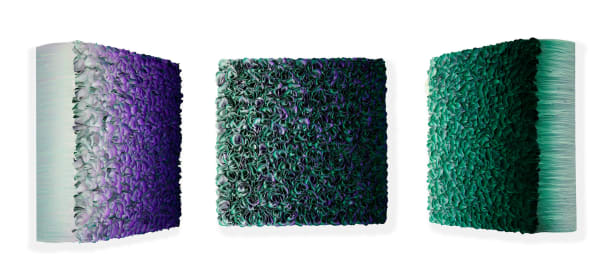 Emerald, 2020 Rice paper and acrylic on canvas 40 x 40 cm
