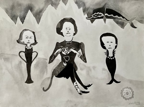 Julia Kissina, Lady with Dolphin, 2020