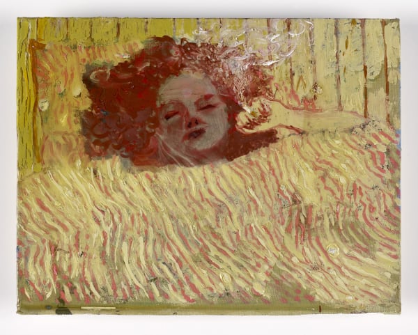 Andrew Cranston Every night me go to sleep ( me have wet dream), 2017 oil and varnish on hardback book cover 18.1 x 23.8 cm 7 1/8 x 9 3/8 in