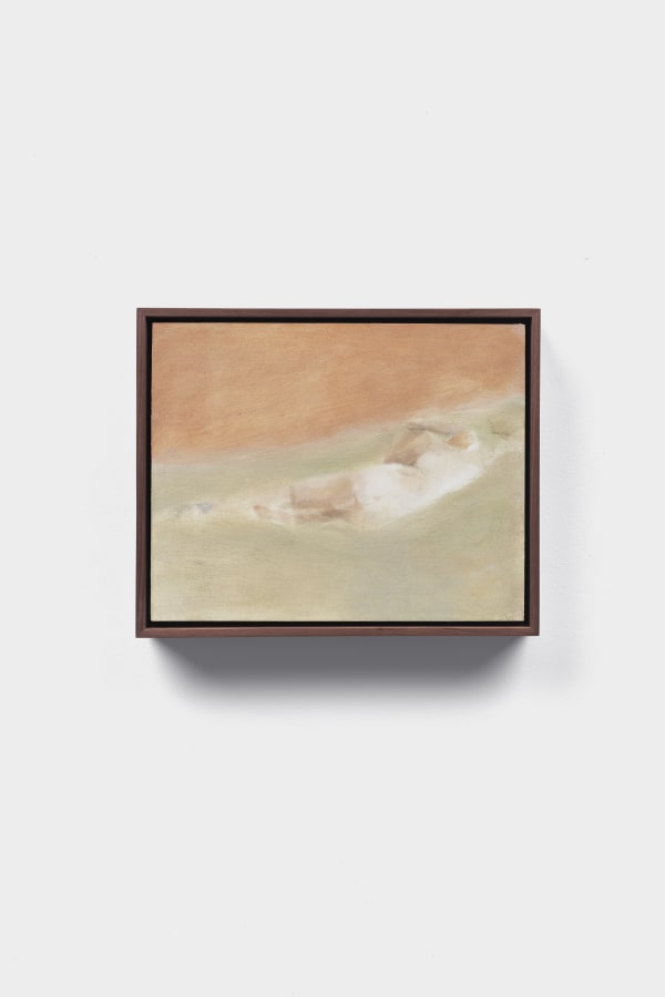 Ellen Siebers Dreamer III, 2025 oil on birch panel 22.4 x 27.5 cm (frame) 8 7/8 x 10 7/8 in