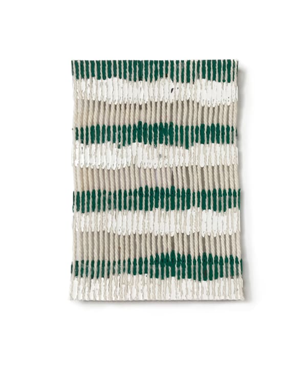 Brandon Logan Won’t Swim, 2020 Acrylic and string 17.5 x 12 cm (Sold)