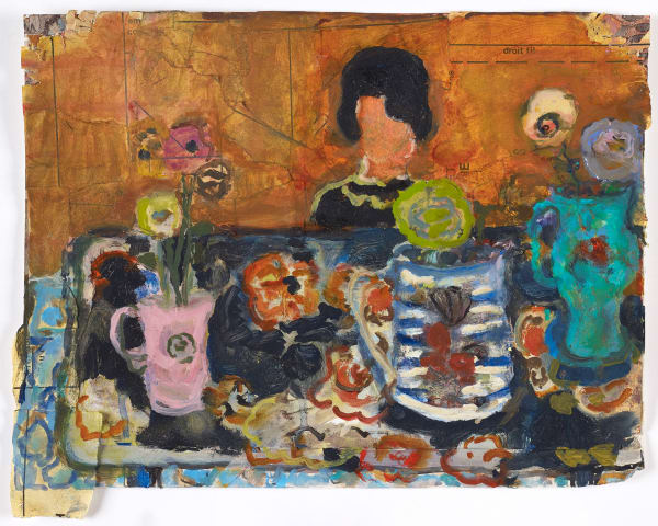 Lorna Robertson Marina road 1972, 2020 collage, oil on paper 24.3 x 30.3 cm 9 5/8 x 11 7/8 in (paper size)