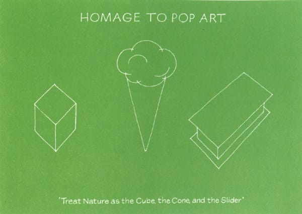 Ian Hamilton Finlay, Homage to Pop Art, 1973