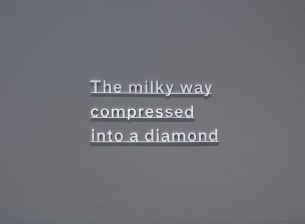 Katie Paterson Ideas - (The milky way compressed into a diamond), 2017 Micro-waterjet-cut Sterling Silver Edition of 3, this is 1/3