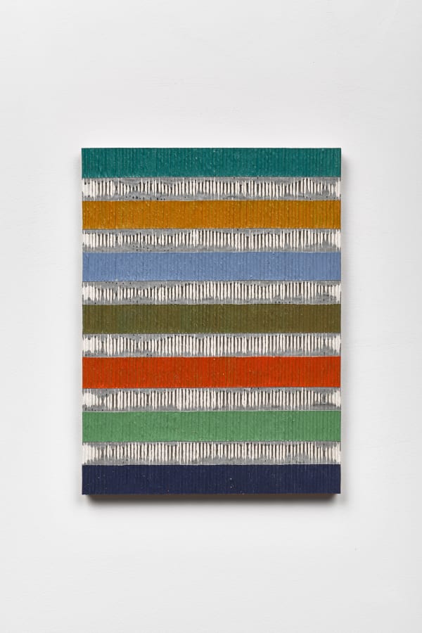 Brandon Logan Lost August, 2024 acrylic and string 37 x 28 cm 14 5/8 x 11 in