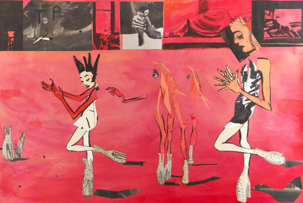 Moyna Flannigan, Reel Time Women (collage), 2021