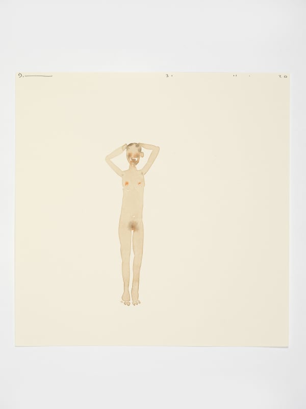 David Austen, Woman with hands on head 3.11.20, 2020