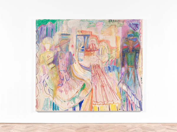 Lorna Robertson Words murmured, 2022 oil on canvas 217 x 253 x 4 cm 85 3/8 x 99 5/8 x 1 5/8 in