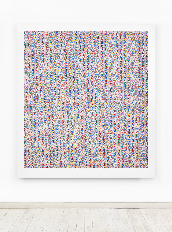 James Hugonin Fluctuations in Elliptical Form (I), 2016 - 2017 oil and wax on wood 200.5 x 178.8 cm 79 x 70 3/8 in