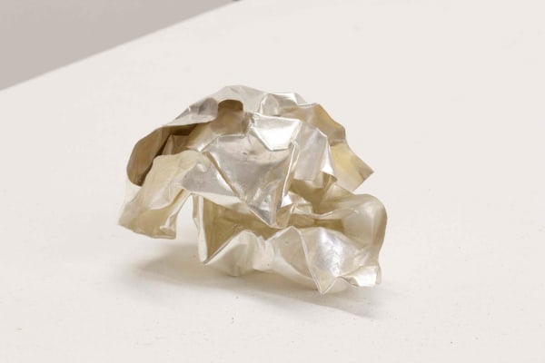 Susan Collis Twice the Man, 2010 platinum leaf on paper 10 x 10 x 9 cm