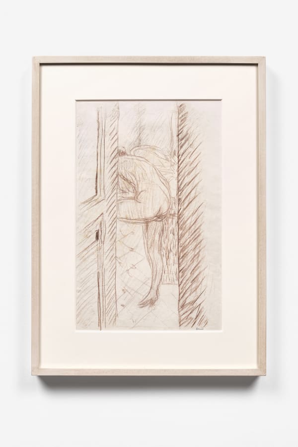 Pierre Bonnard Nude in a Bathroom, c. 1930 reddish brown pencil on buff paper 48.9 x 31.4 cm (paper) 19 1/4 x 12 3/8 in