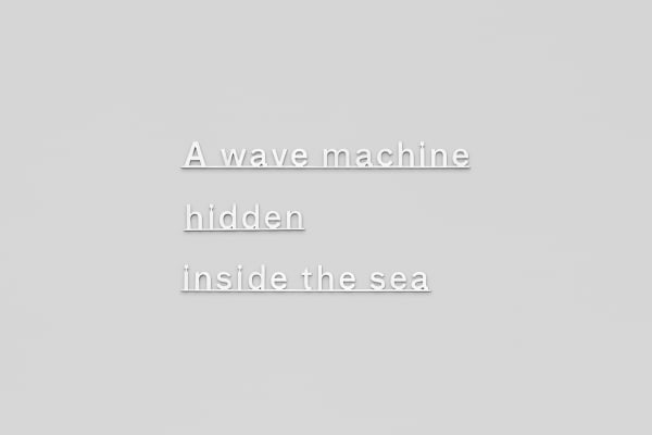 Katie Paterson, IDEAS - (A wave machine hidden inside the sea), 2014