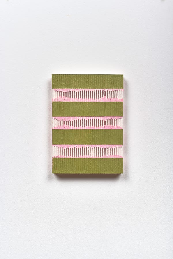 Brandon Logan Have Get, 2023 Acrylic and string 19 x 13.75 cm 7 1/2 x 5 3/8 in