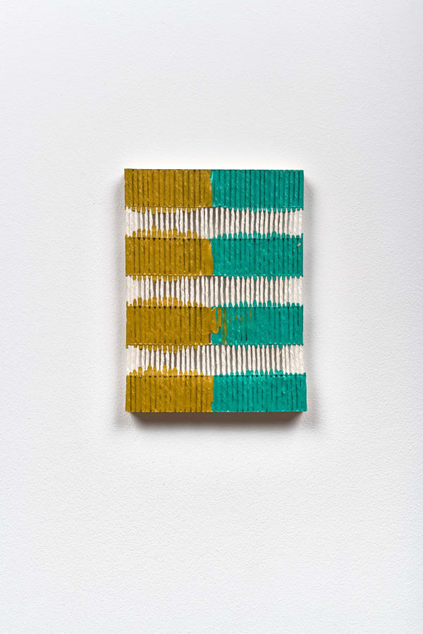 Brandon Logan Kiss 5, 2022 Acrylic and string 19 x 14 cm 7 1/2 x 5 1/2 in