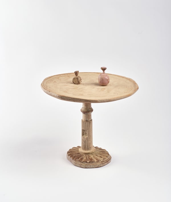 Joel Tomlin Haerfest, 2024 found wood, tempera, and beeswax 29 x 30 x 30 cm 11 3/8 x 11 3/4 x 11 3/4 in