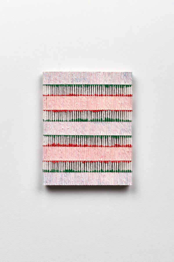 Brandon Logan Welcome Weed, 2023 acrylic and string 23.5 x 19 cm 9 1/4 x 7 1/2 in