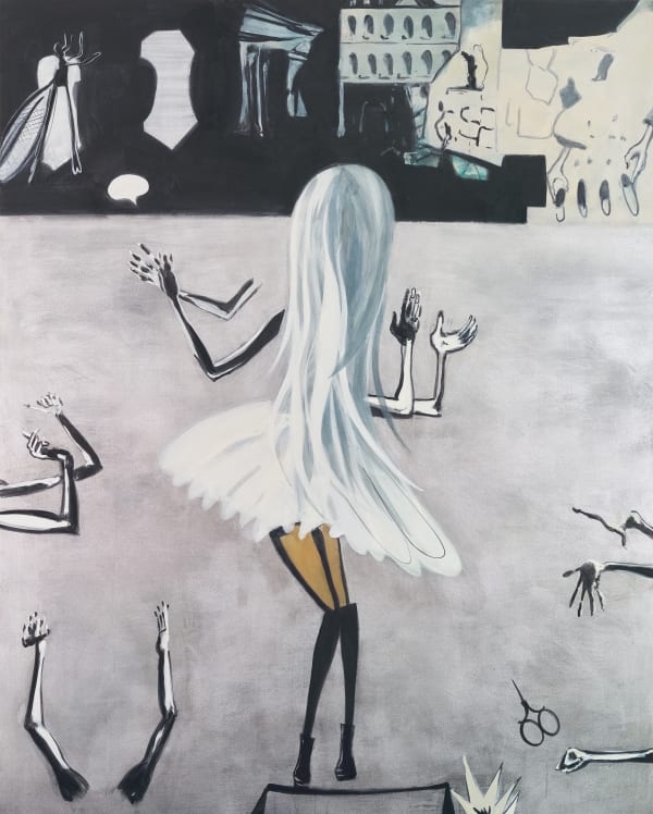 Moyna Flannigan Quake (Silver Painting 1), 2020 distemper on canvas 180 x 145 cm 70 7/8 x 57 1/8 in