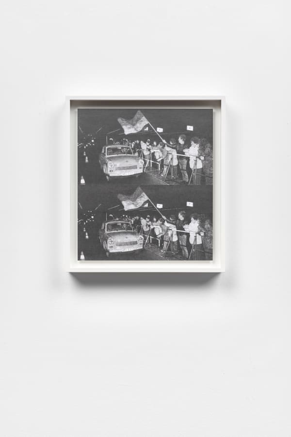 Richard Forster Trabi deferral, 2024 pencil and acrylic on paper mounted on card 34.5 x 31.2 cm (frame) 13 5/8 x 12 1/4 in