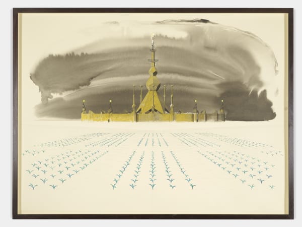 Charles Avery Untitled (Elevation of a fort: era of the Pentagon), 2020 pencil, acrylic, ink and watercolour on 1680 micron board 127 x 168 x 6 cm 50 x 66 1/8 x 2 3/8 in (framed)