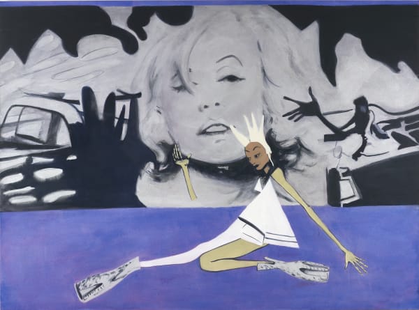 Moyna Flannigan Past/Present, 2021 distemper on canvas 157 x 212 cm 61 3/4 x 83 1/2 in