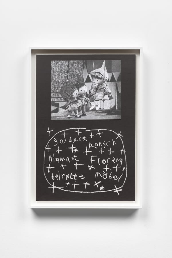 Richard Forster Das Sandmännchen, DDR #5 (Swing), 2020-2023 pencil and acrylic on card 53.7 x 38 cm (frame) 21 1/8 x 15 in