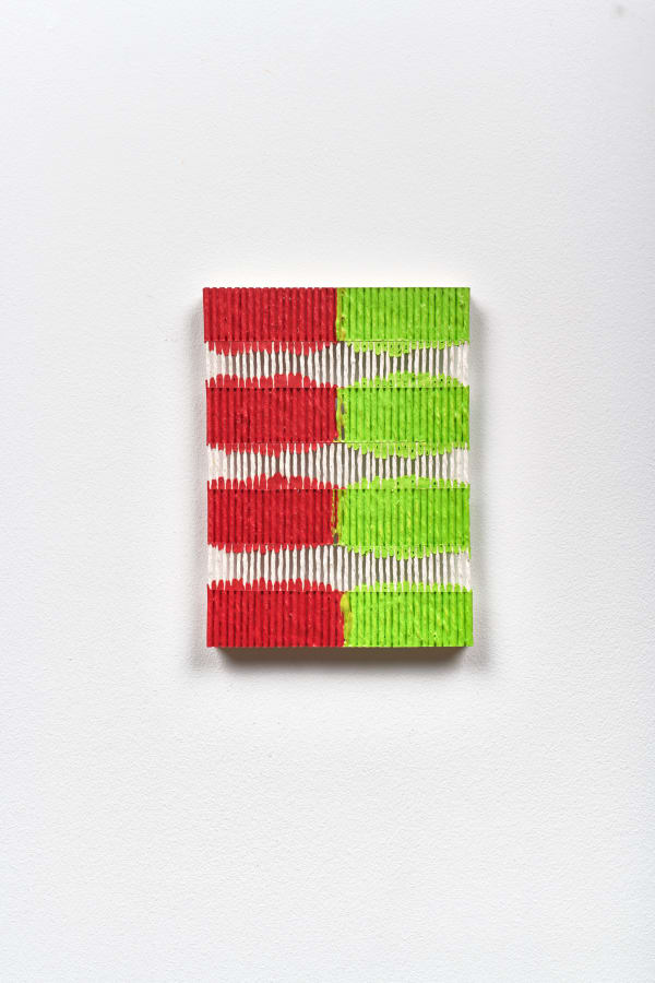 Brandon Logan Kiss 17, 2023 Acrylic and string 19 x 14 cm 7 1/2 x 5 1/2 in