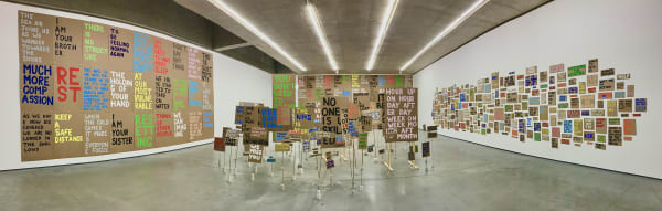 Peter Liversidge, Sign Paintings for The Mac, Belfast, 2020