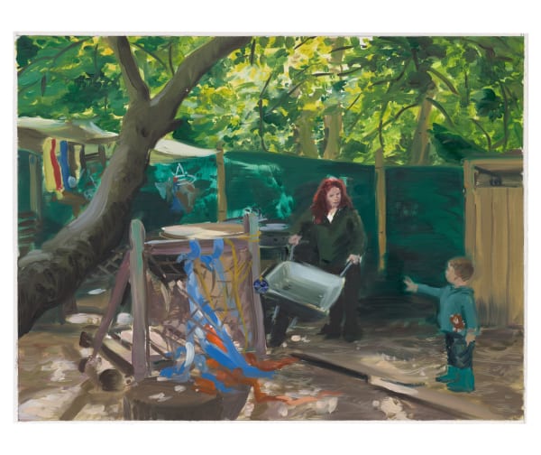Caroline Walker Study for Tidying Up, Little Bugs, 2023 oil on paper 46.5 x 61.1 cm (framed) 18 1/4 x 24 in