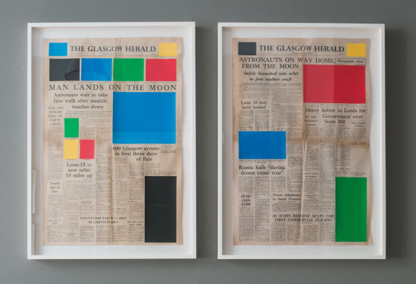 Marine Hugonnier, Art For Modern Architecture (Glasgow Herald – Moon Landing – 21/07/69 Glasgow Herald – Moon Departing – 22/07/69), 2018