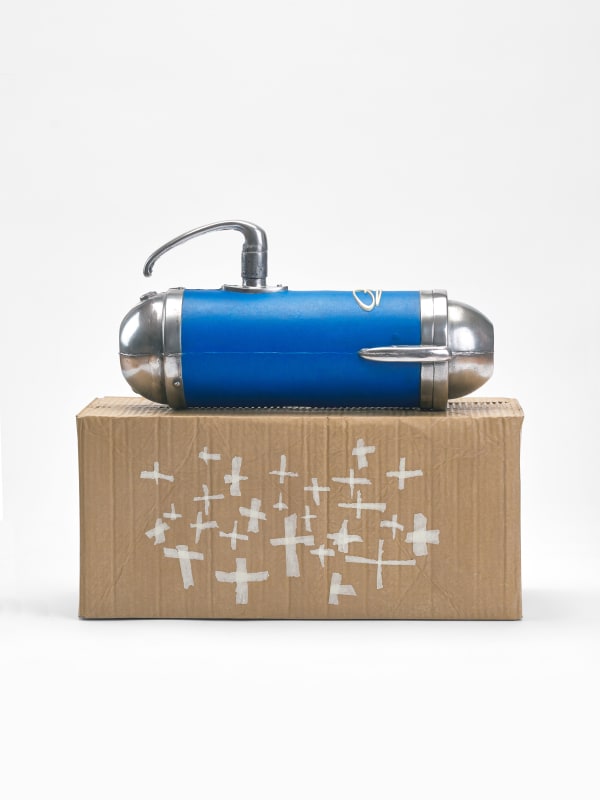 Richard Forster Alternative Architectures (after Michael Graves): Ostalgie ‘Omega’ vacuum, 2020-2023 cast aluminium, cast jesmonite, and acrylic paint 2 of 2 unique variants 40 x 45 x 17 cm 15 3/4 x 17 3/4 x 6 3/4 in