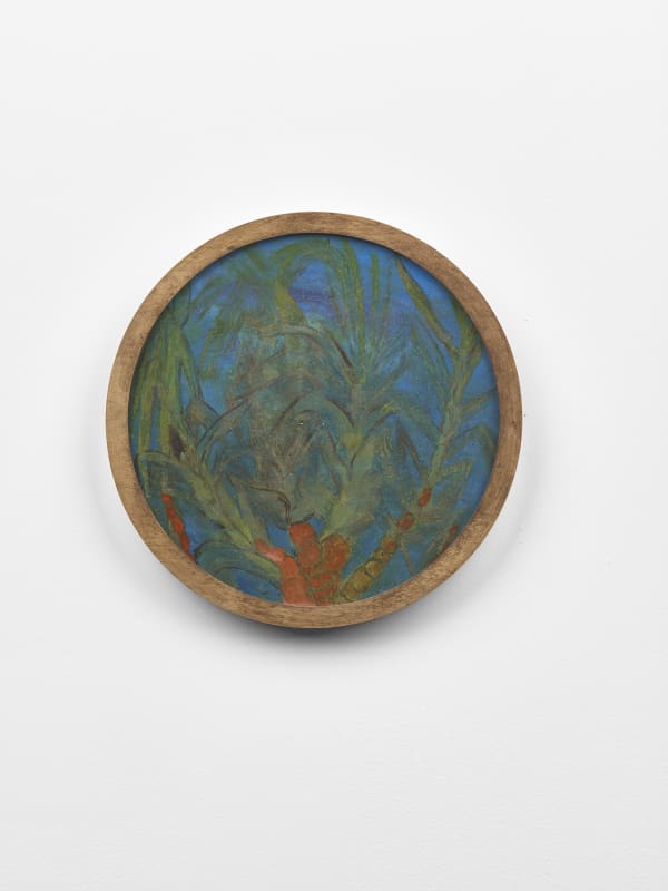 Frank Walter Untitled Oil on pressed fibre with Masonite backing 21.5 cm diameter