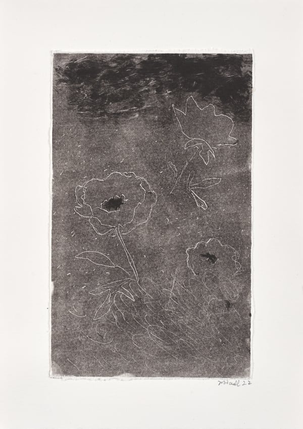 John Joseph Mitchell Untitled, 2023 monotype with relief ink mounted on Rives BFK 30.5 x 22.8 cm (framed) 12 x 9 in
