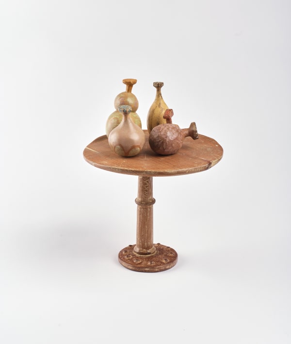 Joel Tomlin Herbst Feuer, 2024 wood, tempera, and beeswax 29 x 21 x 22 cm 11 3/8 x 8 1/4 x 8 5/8 in