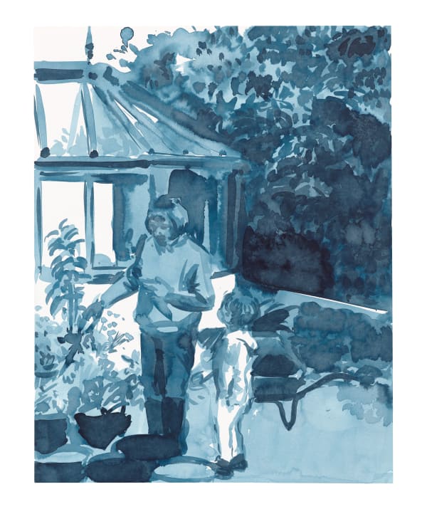 Caroline Walker Granny, 2024 ink on paper 53.7 x 43.7 cm (framed) 21 1/8 x 17 1/4 in