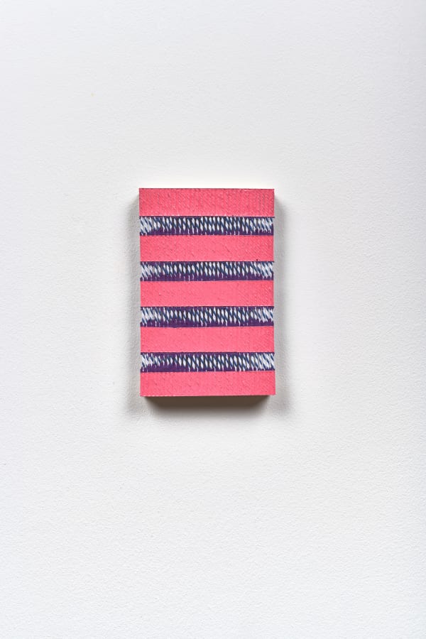 Brandon Logan Better Done, 2023 Acrylic and string 14.5 x 9.5 cm 5 3/4 x 3 3/4 in