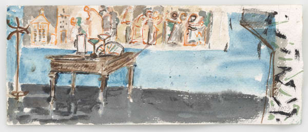 Nick Goss Santa Croce Study, 2023 watercolour on paper 20.9 x 38.9 cm 8 1/4 x 15 1/4 in (framed)