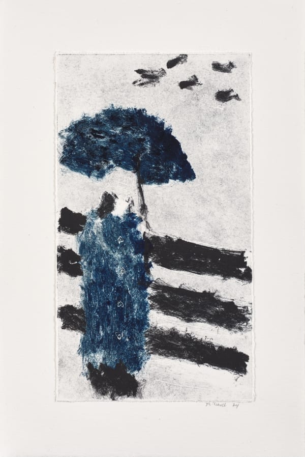John Joseph Mitchell Untitled, 2023 monotype with relief ink mounted on Rives BFK 30.5 x 21.5 cm (framed) 12 x 8 ½ in