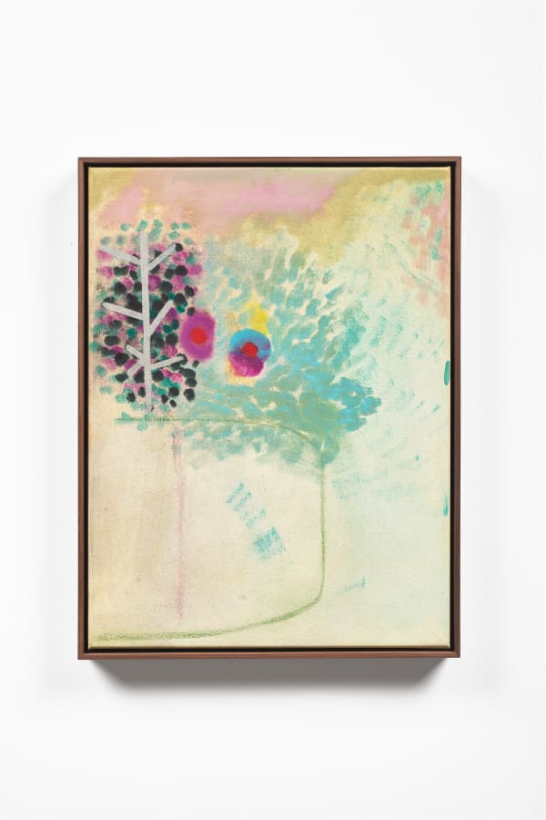 Phoebe Unwin Structure, 2024 acrylic, powder paste, and oil on canvas 62.9 x 47.9 cm (frame) 24 3/4 x 18 7/8 in